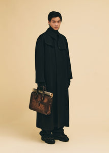 Humphrey Wool Trench Coat - Black