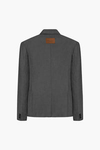 Delon Wool Tailored Blazer - Grey