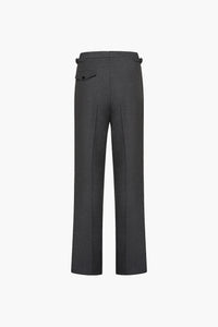 Delon Wool Tailored Trousers - Grey